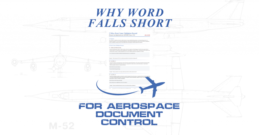 Why Word Falls Short for AS9100D Document Control