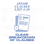 AS9100 clauses list header graphic