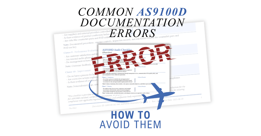 Common AS9100D Documentation Errors and How to Avoid Them