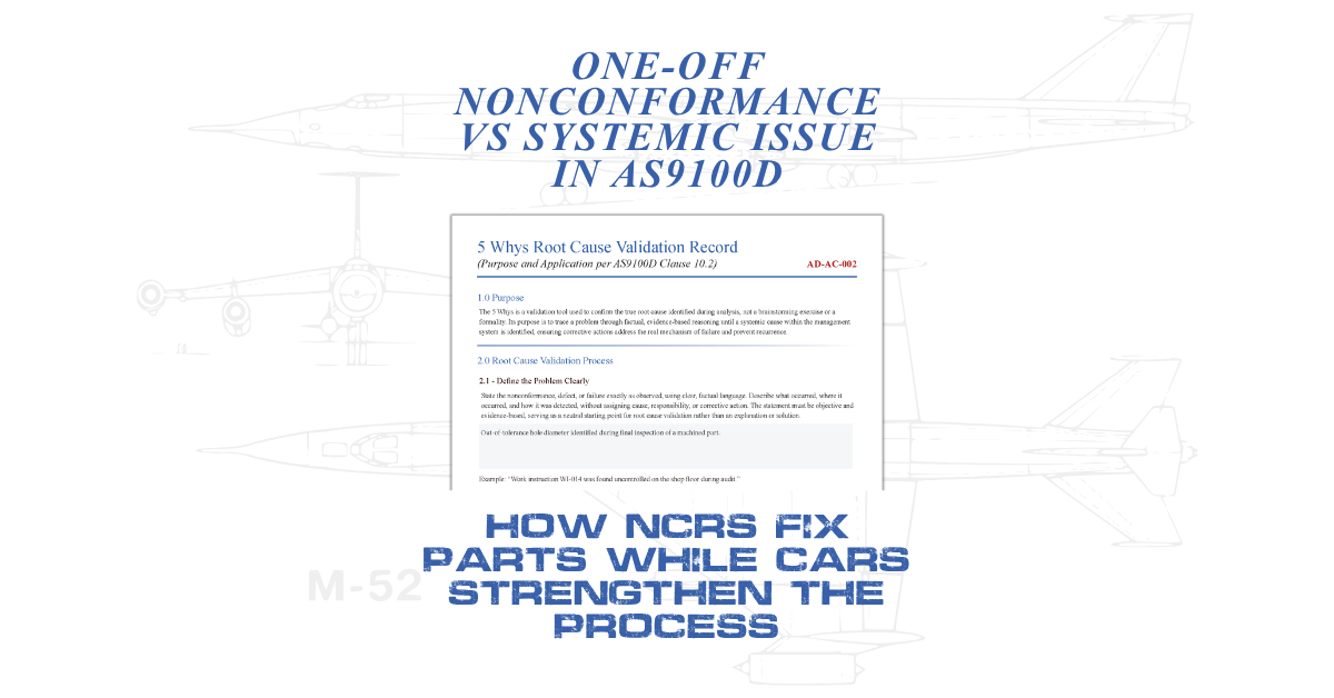 One-Off Nonconformance vs Systemic Issue in AS9100D